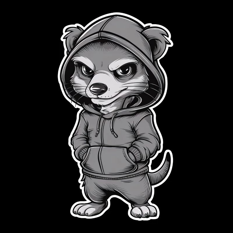 Suricate cool dans un sweat à capuche élégant
