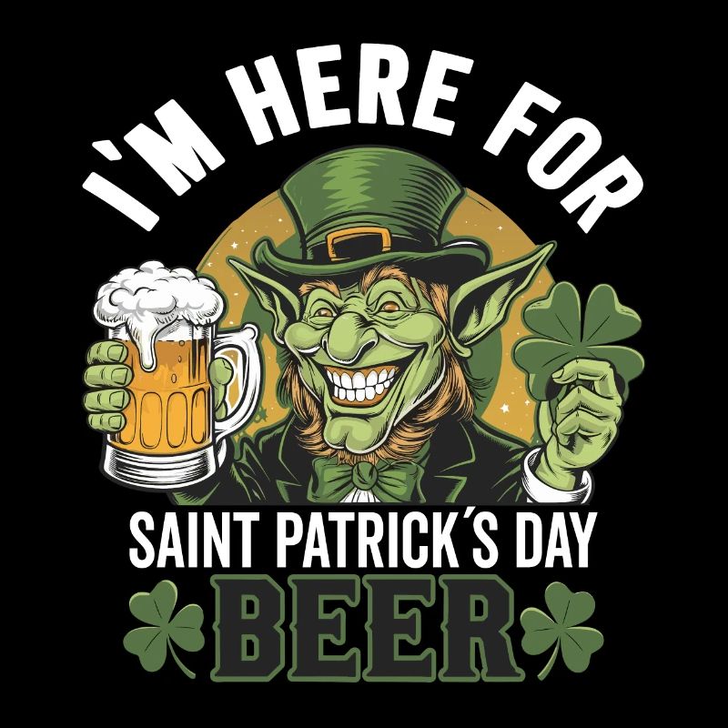 St. Patrick`s Day Beer Leprechaun Kobold Bier