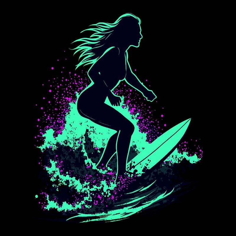 Surfeur élégant Surfer Surfer