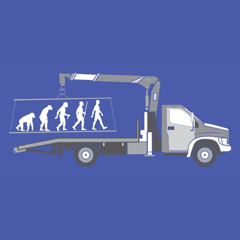 Abschlepper Evolution Silhouette Minimalistisch