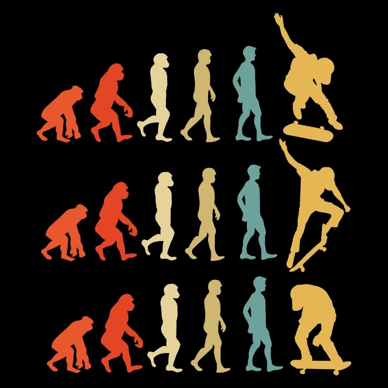 Skateboard Evolution Geschenk