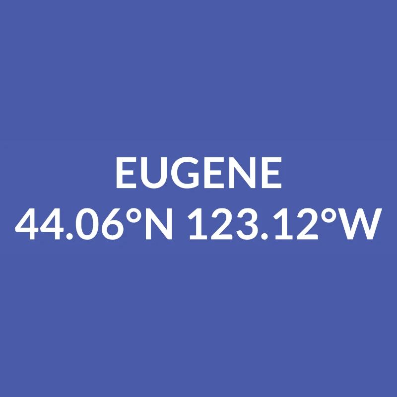 Eugene, Oregon, USA Coordinates