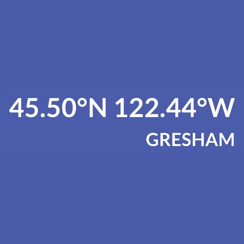 Coordonnées de Gresham, Oregon, États-Unis
