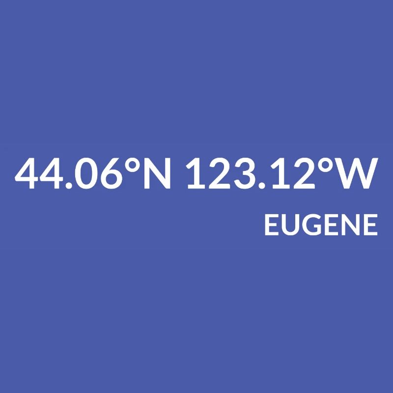 Eugene, Oregon, USA Coordinates