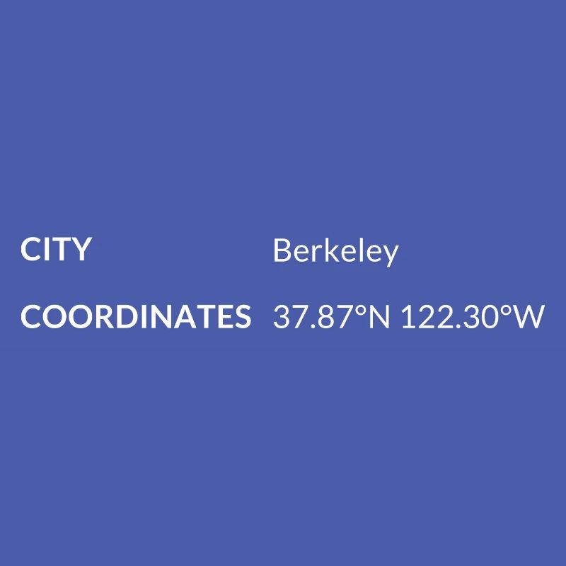 Berkeley, California, USA coordinates