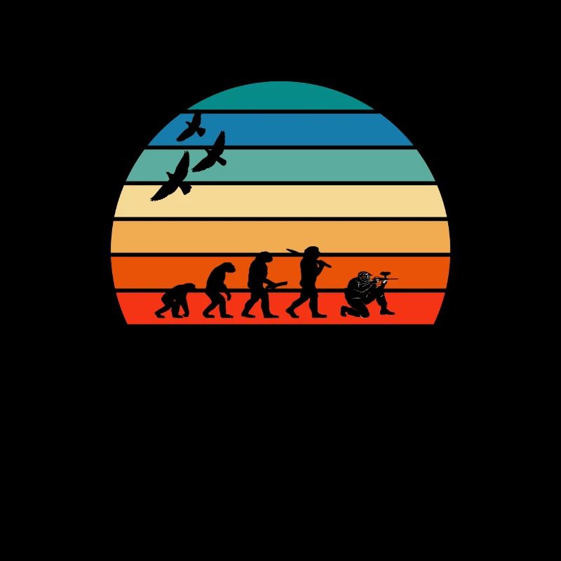 retro vintage sunset evolution PAINTBALL
