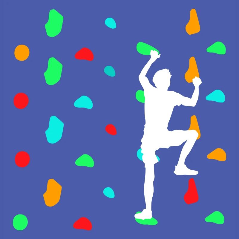 Boulderer en train de Boulder sur le mur d’escalade