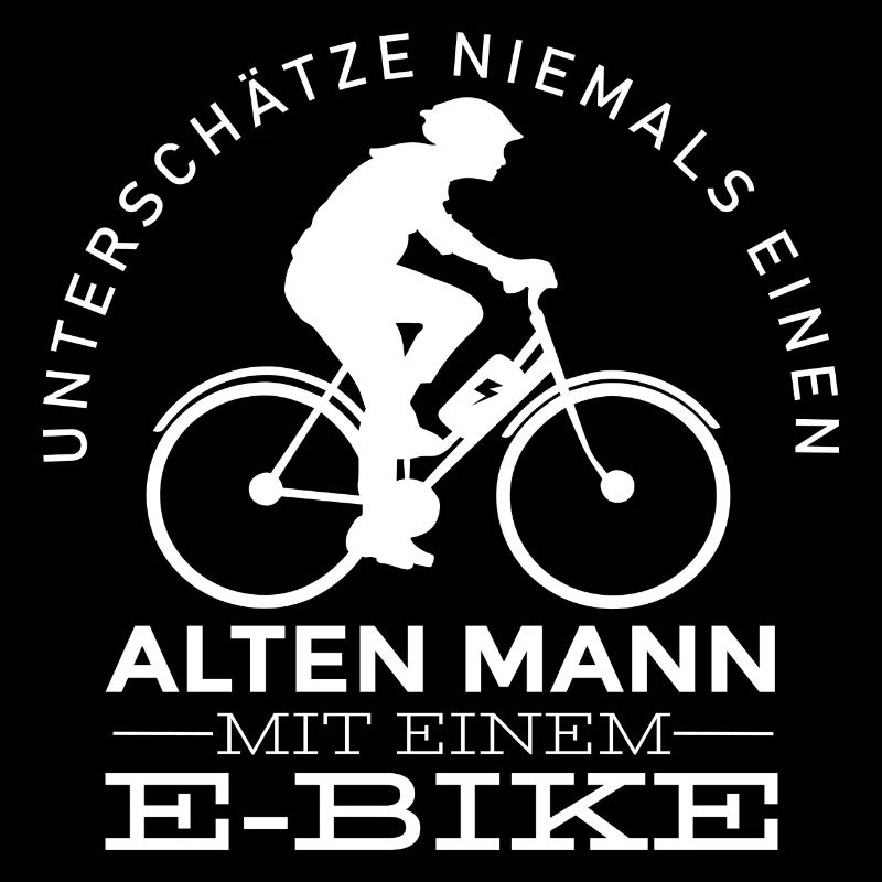 Alter Mann mit einem E-Bike - (e)