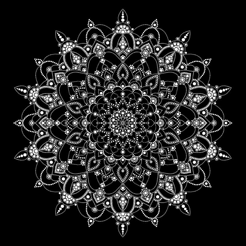 White dotted mandala