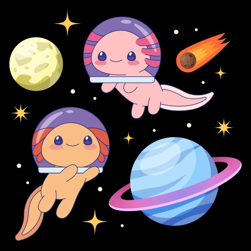 Conception d’axolotls d’astronaute pour les amateurs d’axolotl