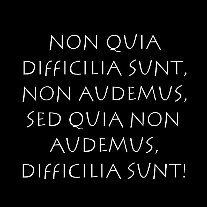 Non quia difficilia sunt non audemus