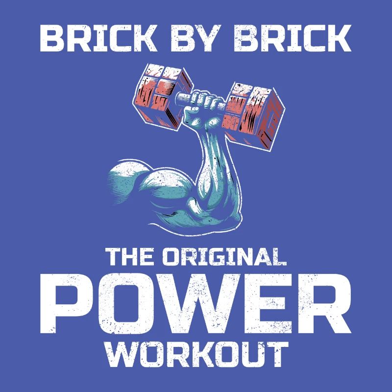 Bricklayer Bricklaying Humor Power Workout Funny