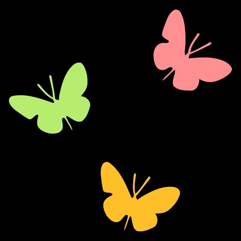 ★ design colors changeable ★ Three butterflies