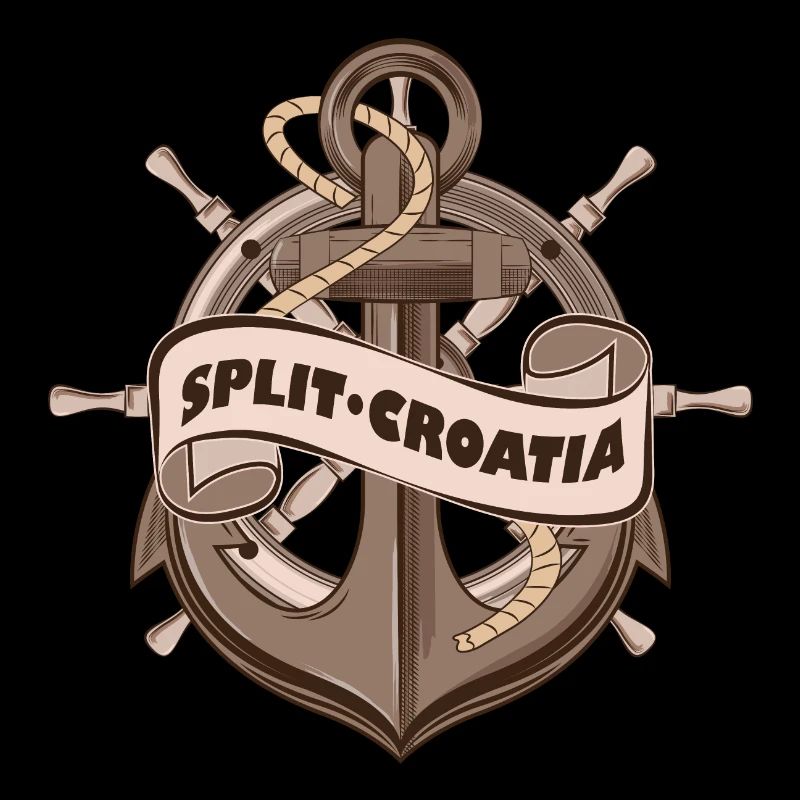 Split Croatie Conception d’ancre d’été nautique