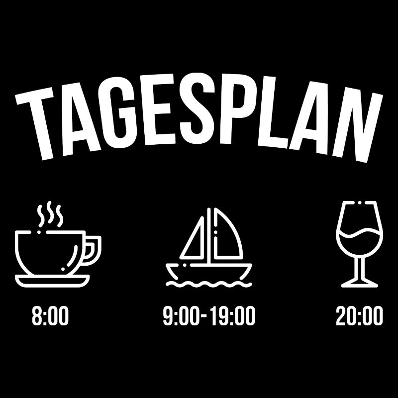 Tagesplan Geschenk Boot Segler Segelboot