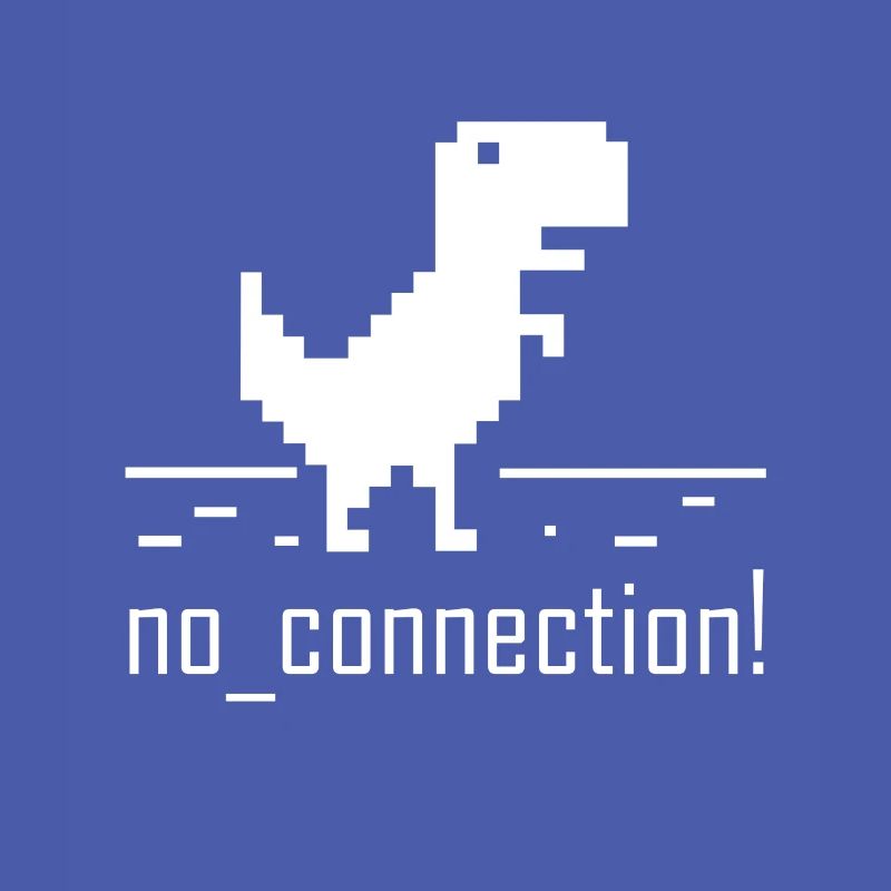 Keine Verbindung Computer Error Nerd Dinosaurier