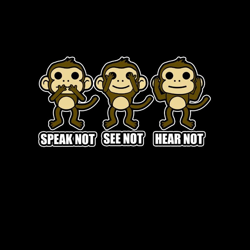 Three monkeys don't see speaking hear Emoji