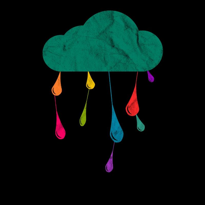 Rain clouds rain drops rainbow diversity
