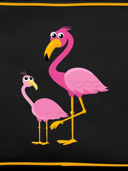Flamingo avec bébé flamingo