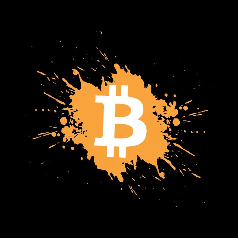 Bitcoin Kryptowährung Krypto Farbklecks