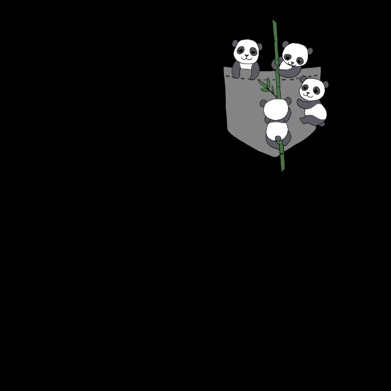 Panda dans la poche de poitrine