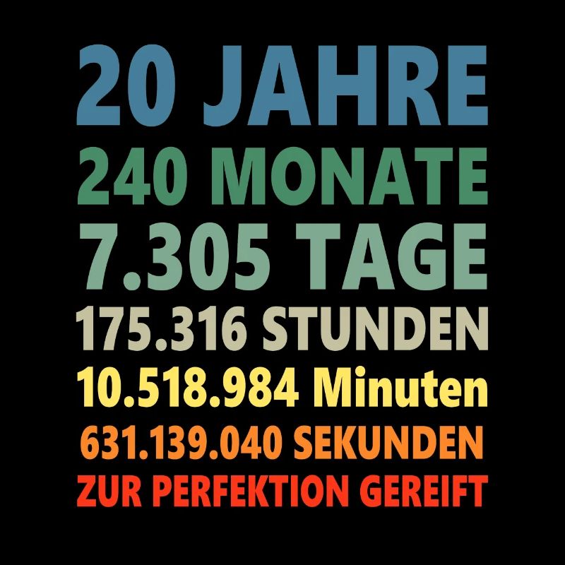 20. Geburtstag 20 Jahre Geschenk