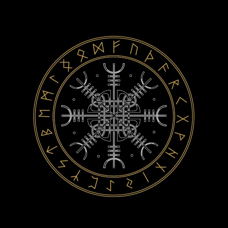 Aegishjalmur runor odin celtic knots knot gift