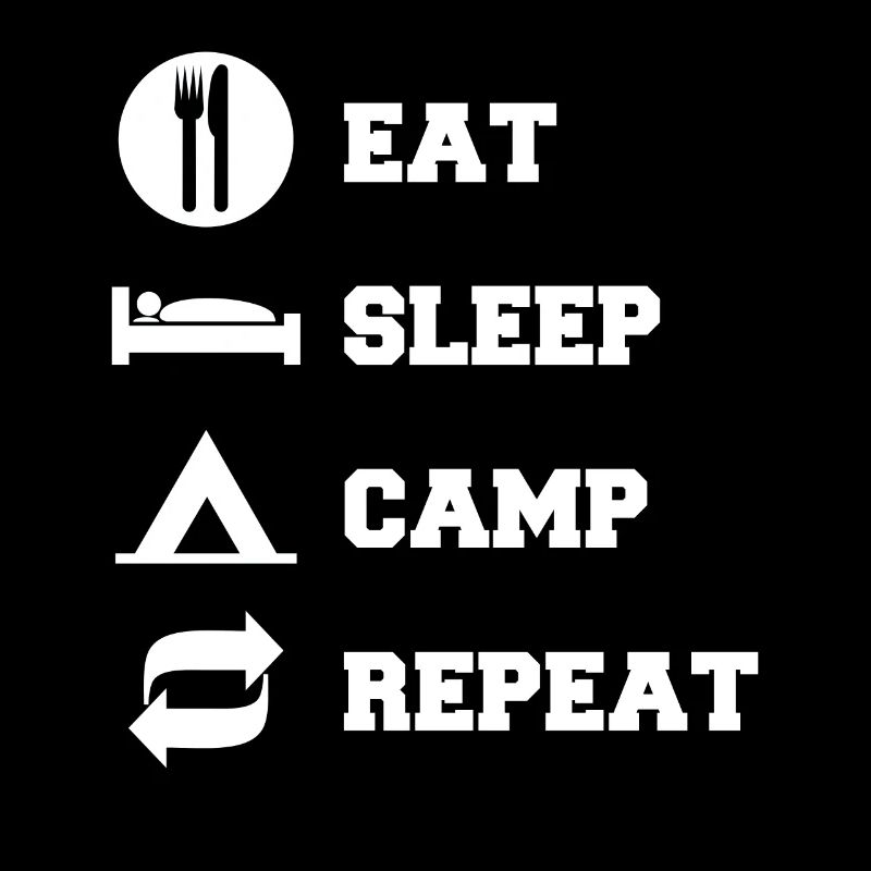 Eat Sleep Camp Repeat Funny Camping