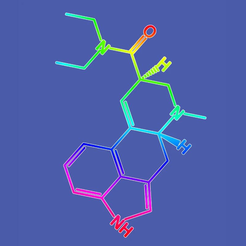 LSD Structural Formula Molecule A. Hofmann Bicycle Day