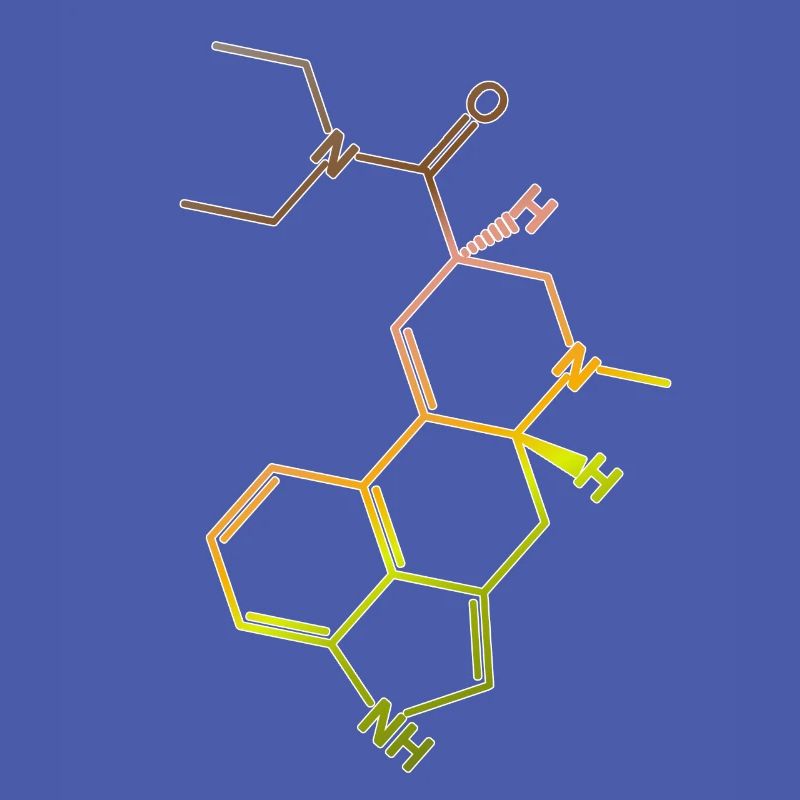 LSD structural formula molecule A. Hofmann Bicycle Day