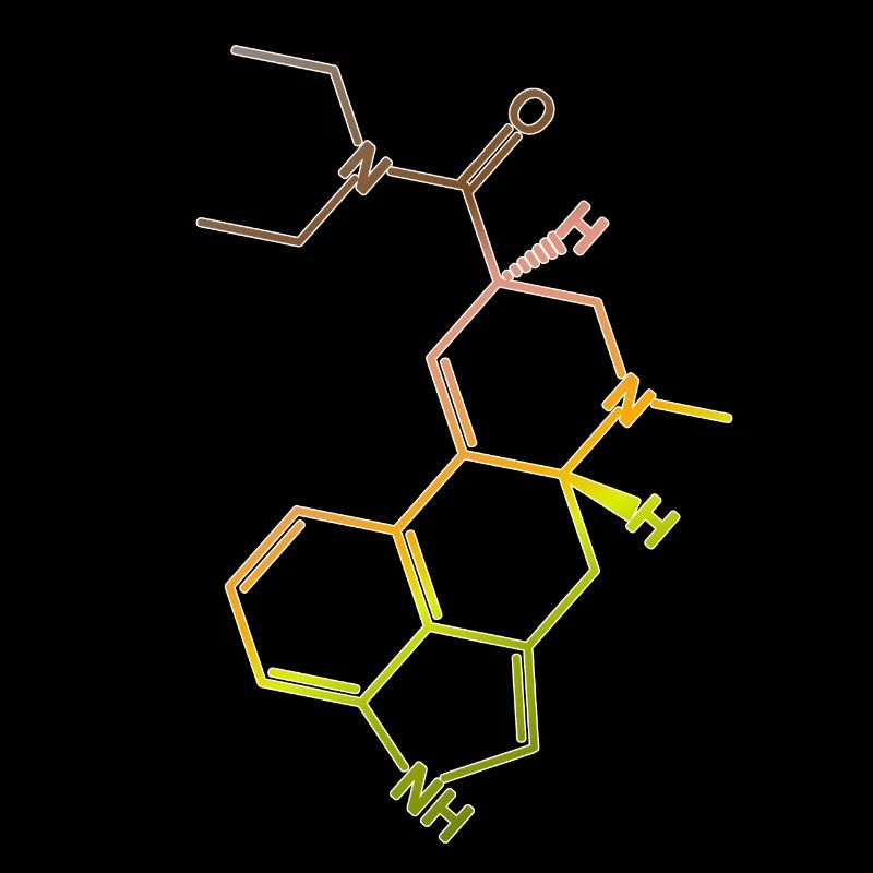 LSD Strukturformel Molekül A. Hofmann Bicycle Day