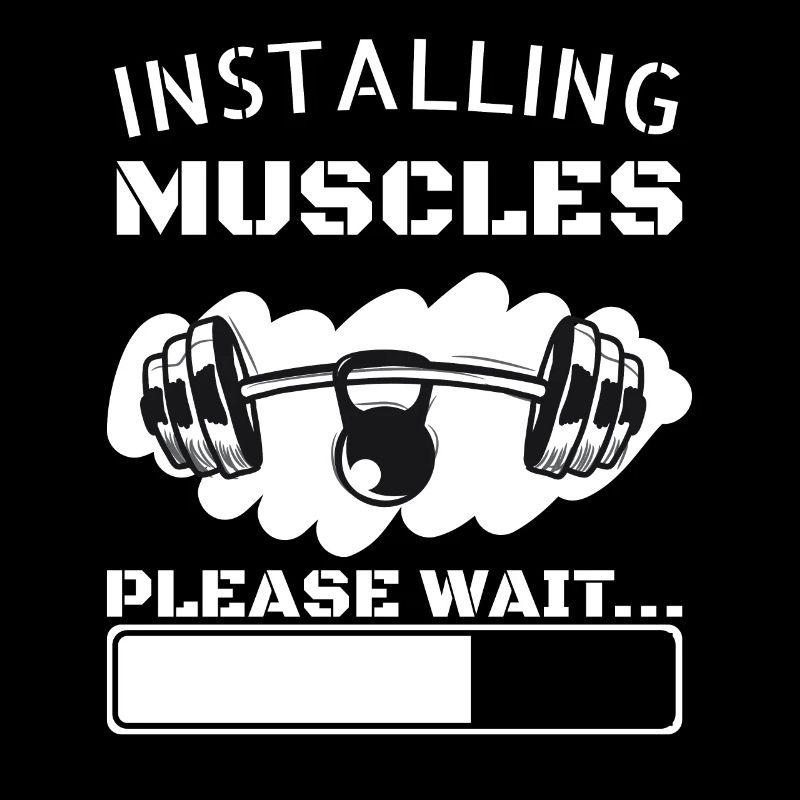 Installing Muscles Please Wait Fitness Geschenk