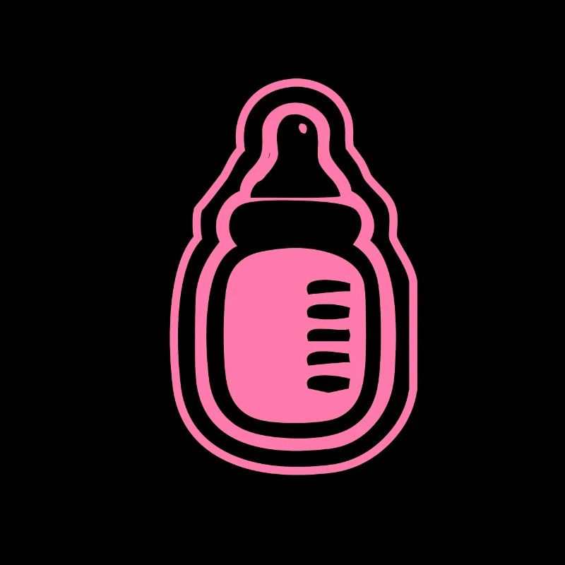 Biberon de lait rose
