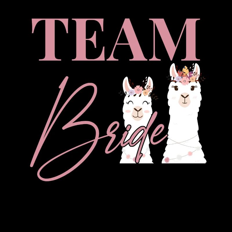 Team Bride Bride Squad Alpaca Lama JGA Wedding