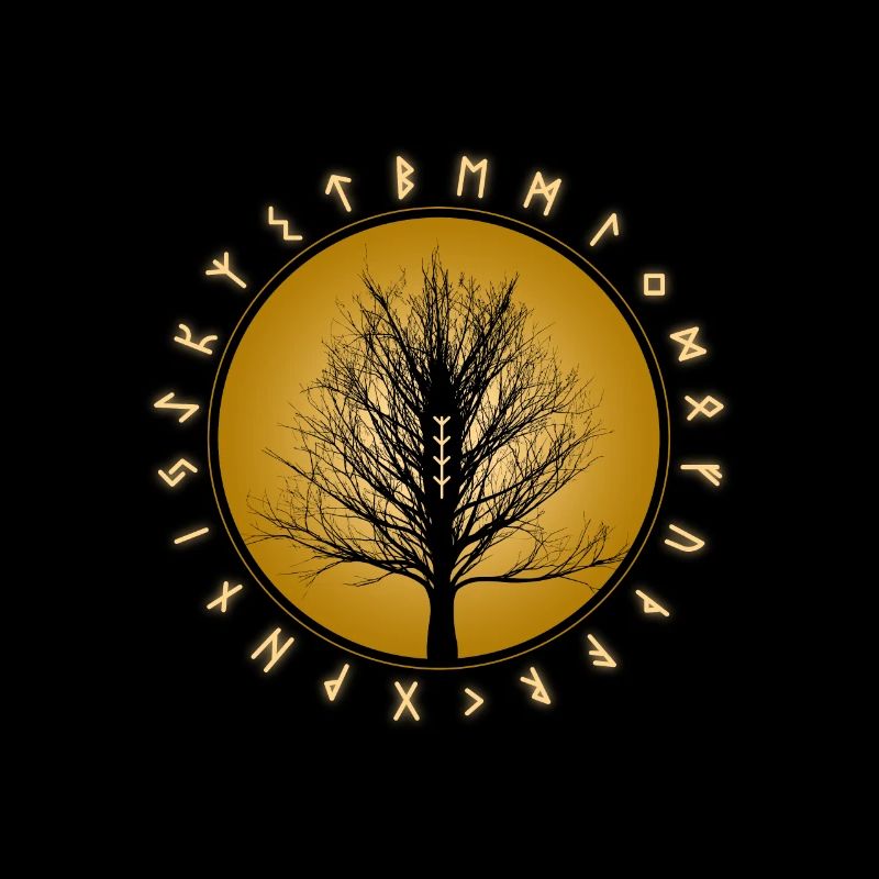 Yggdrasil knot tree Lebensbaum Walhalla