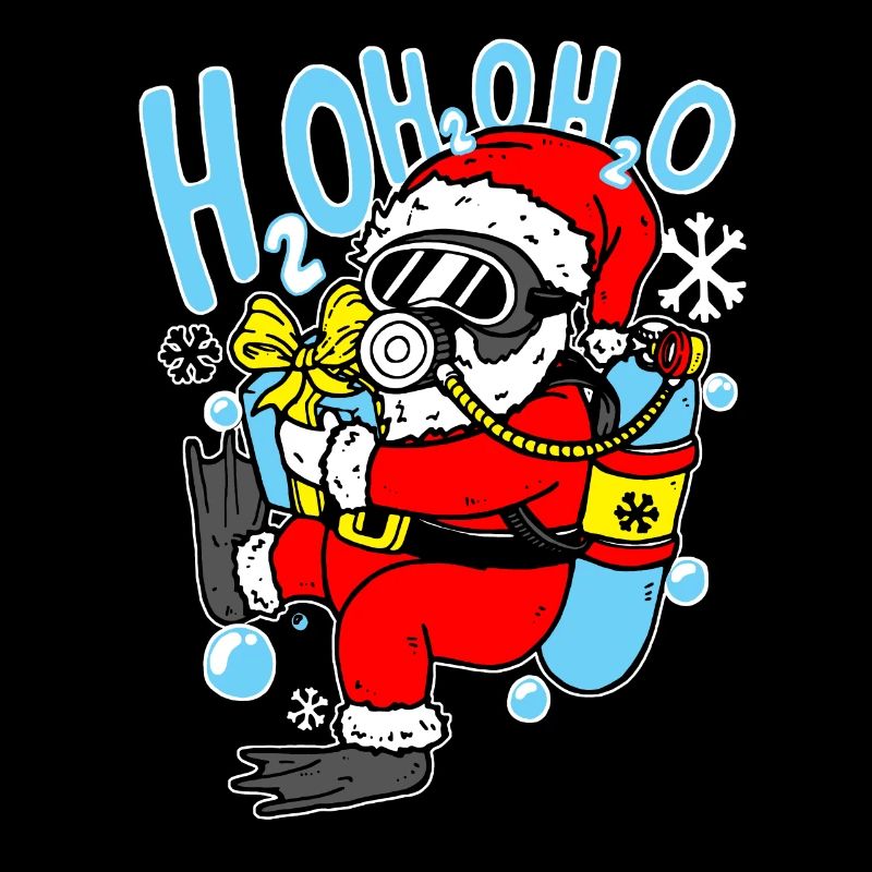 Tauchen Santa Christmas Dive Scuba Diver