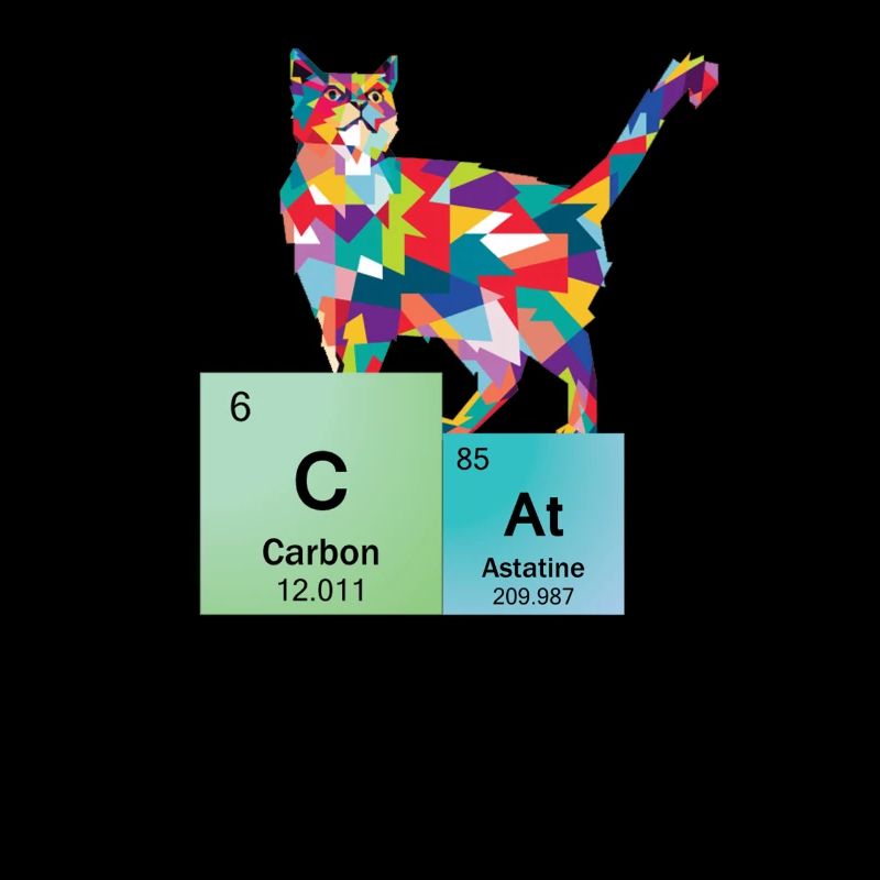 Katze Kätzchen Periodensystem der Elemente Nerd