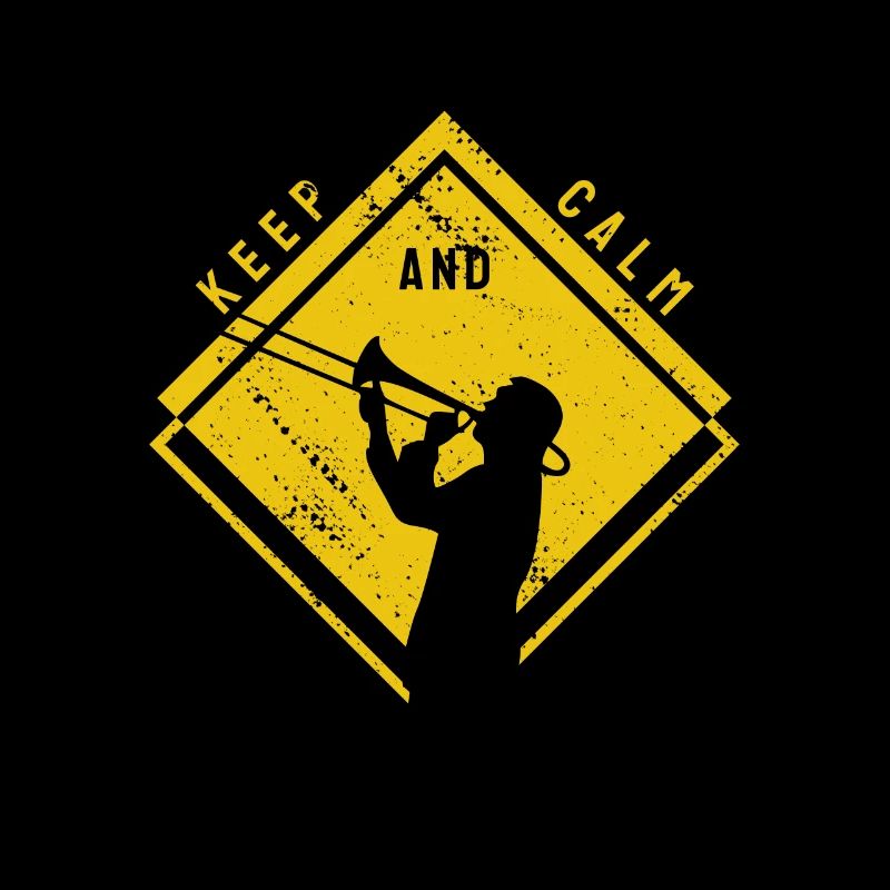 Keep Calm Posaune Posaunist Bläser Lustig Geschenk