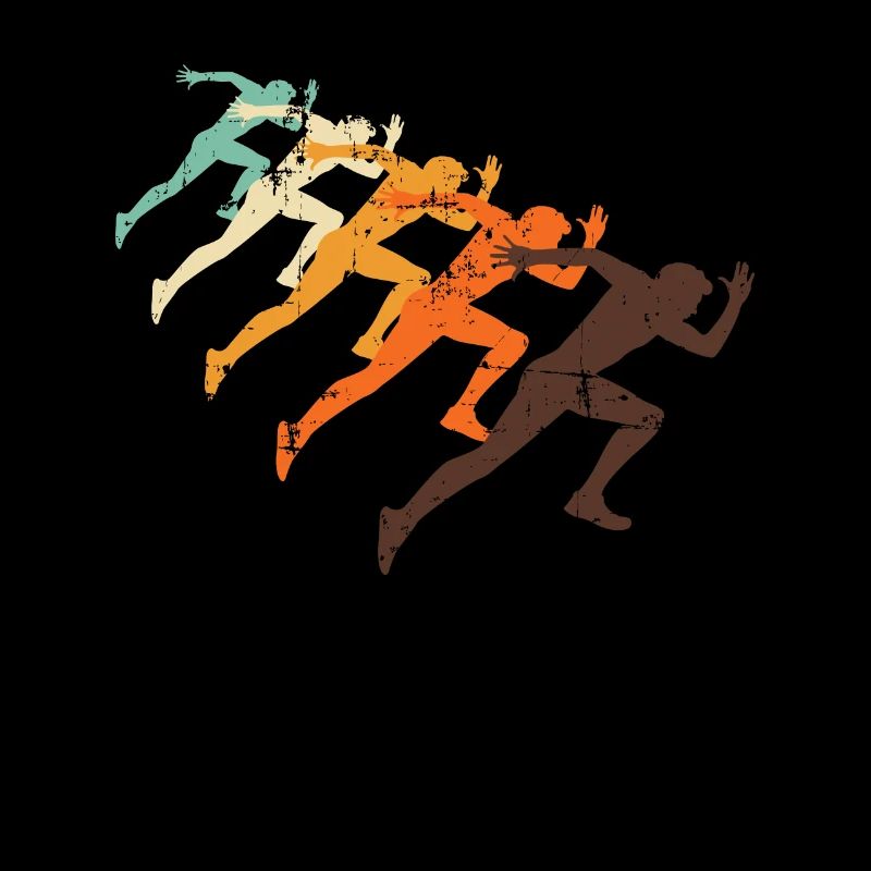 Retro Sprint Runner Athlete Athlétisme Athlétisme