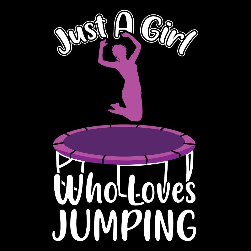 Une fille aime sauter sur le trampoline