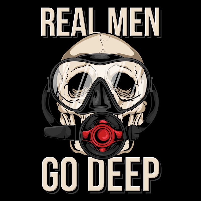 Diving Diver Skull Funny Gift