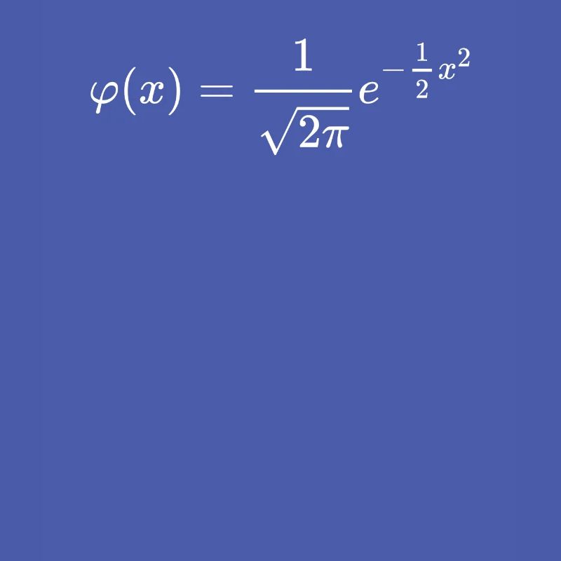 Normal distribution math and physics formula