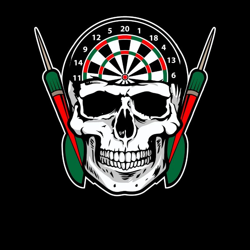 Darts mit Totenkopf