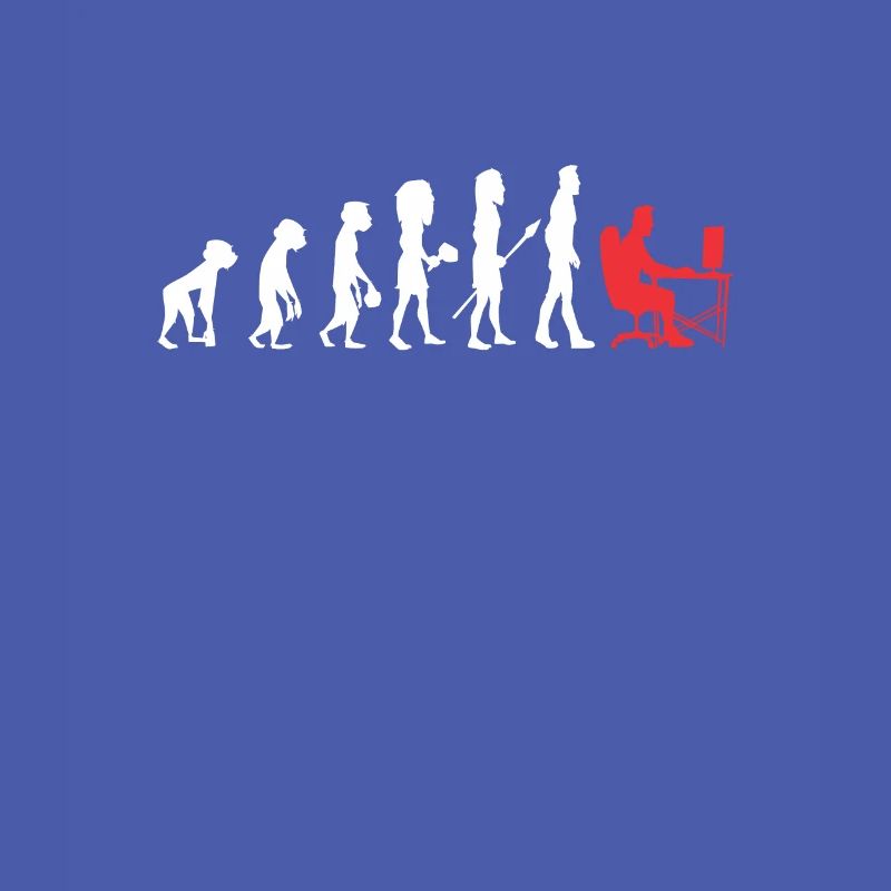 Gamer evolution gaming nerd gambler computer