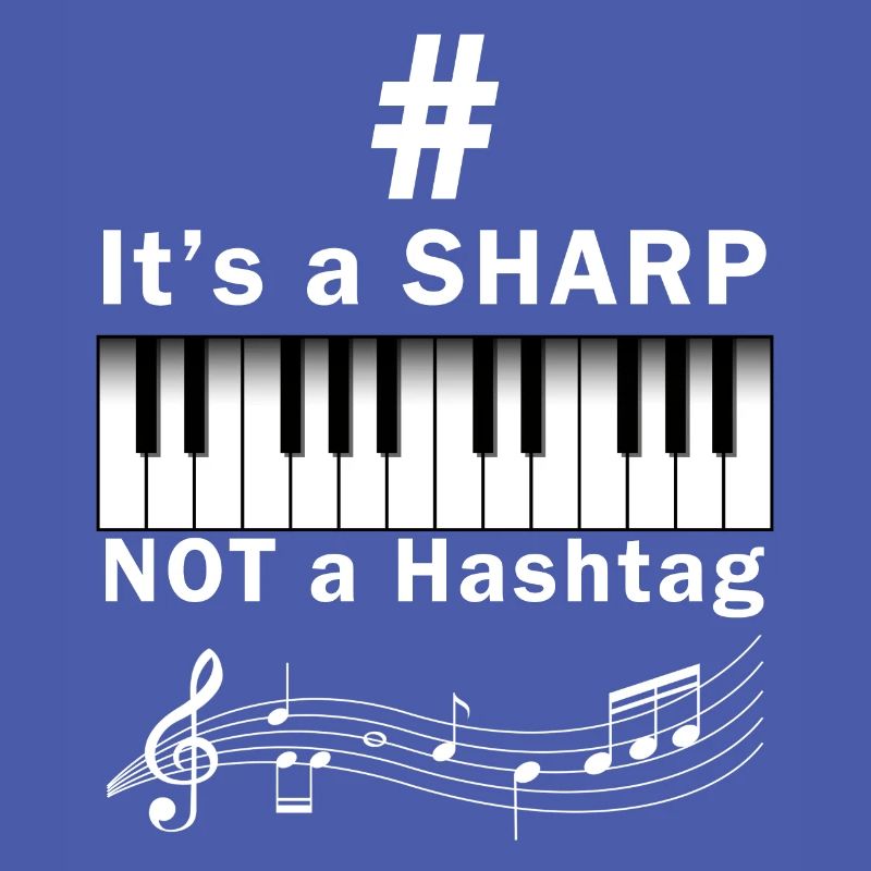 Sharp Hashtag piano musician keyboard