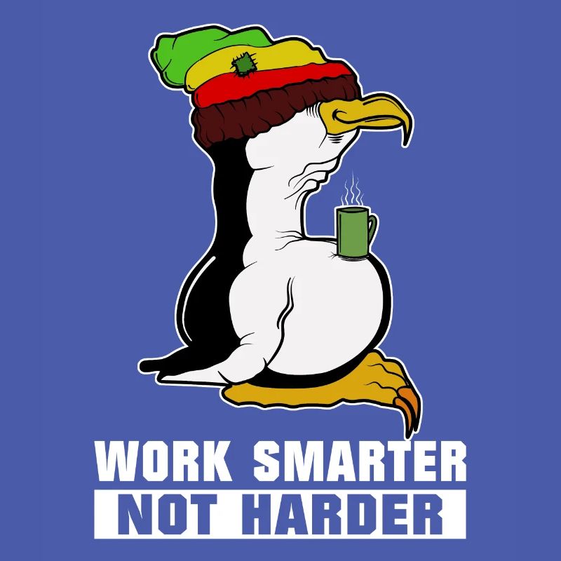 Linux penguin coffee break Rasta Informatik PC Nerd