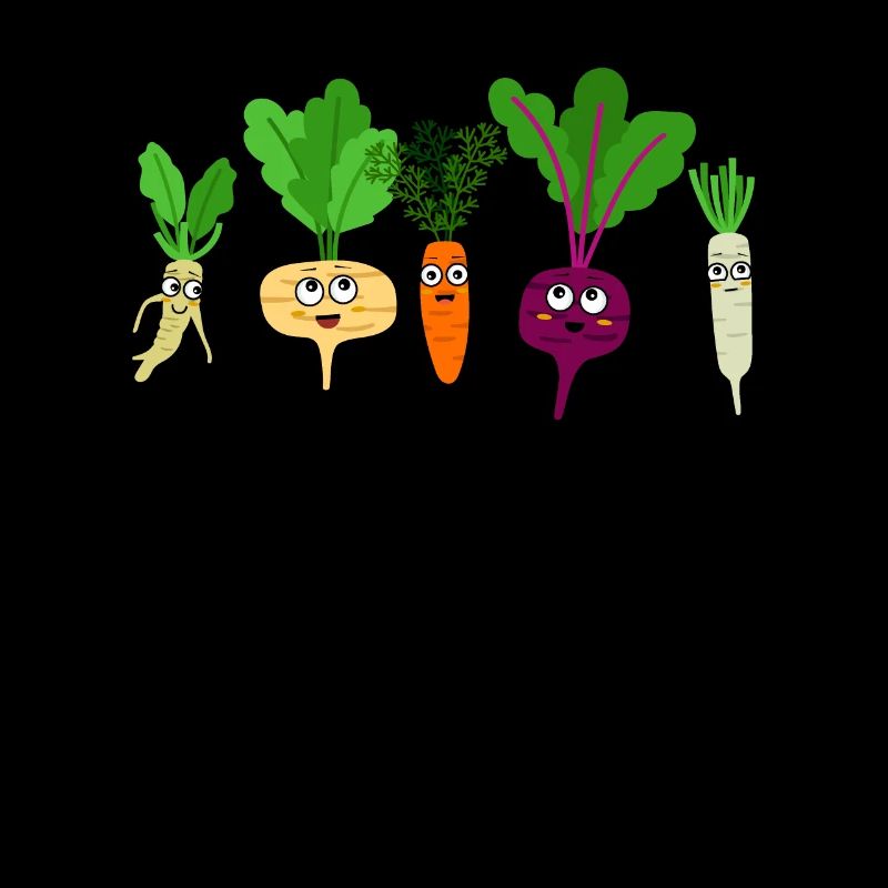 Radish red cabbage celery carrot funny vegetables