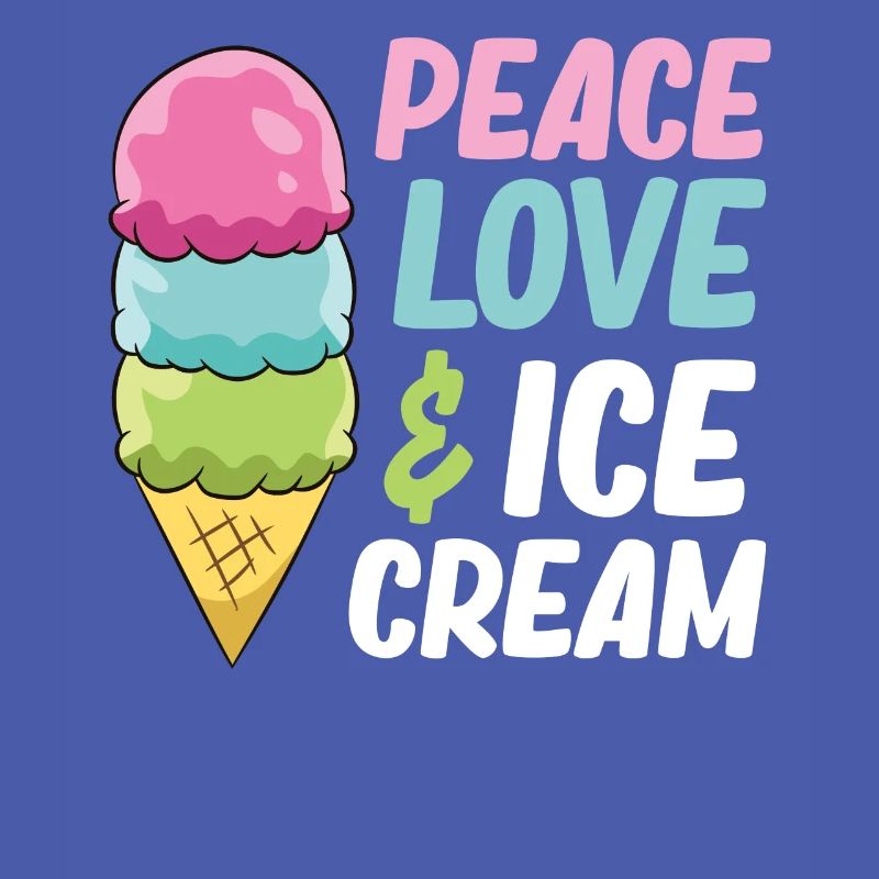 Sommer Eiscreme Kinder Frieden Liebe und Eiscreme