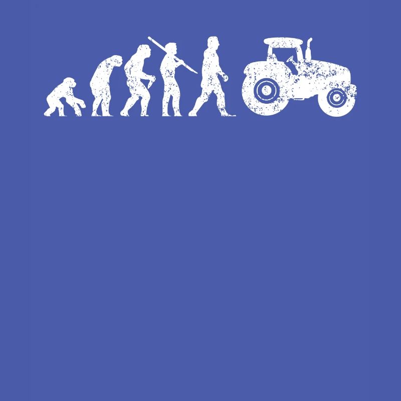 Tractor evolution from monkey to tractor driver
