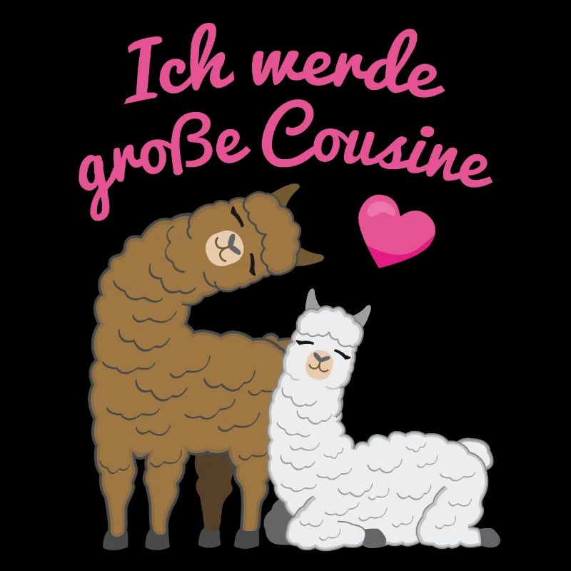 Ich Werde Große Cousine Lama Alpaka Geschenk